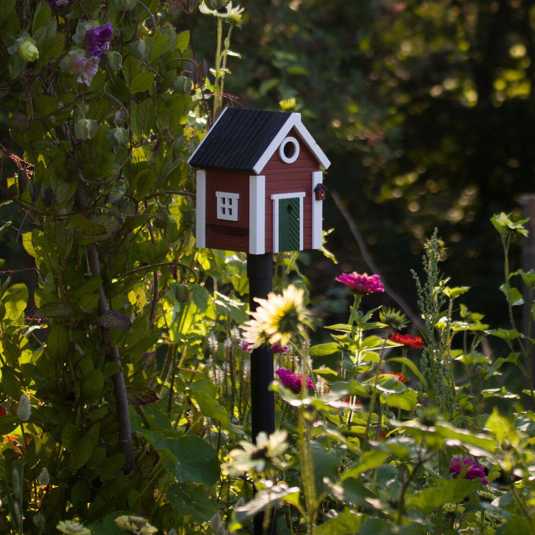 Wildlife Garden Vogelhuisje & Voederhuis - Rood - 20 x 21 x 28 cm